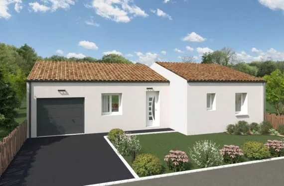 Photo maison 76&nbsp;m²<br>sur terrain 1400&nbsp;m²